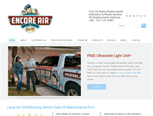 Tablet Screenshot of encorehvac.com